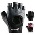 thumbnail image 1 of Cheers.US Anti-Slip Fingerless Nylon Gray Weight Lifting Gloves, L, 1 of 7