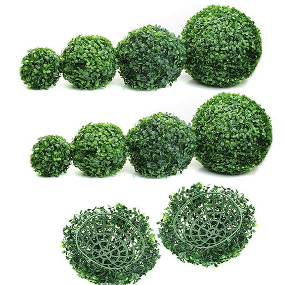 Cheers.US Artificial Boxwood Balls Topiary - UV Protected Faux Plants Decorative Balls for Indoor, Outdoor, Garden, Wedding, Balcony, Backyard and Home Decor