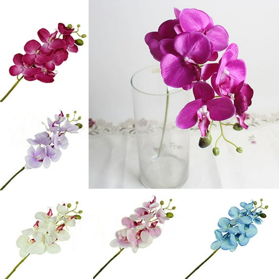 Cheers.US Artificial Butterfly Orchid Fake Silk Flower Bouquet Wedding Party Home Decor