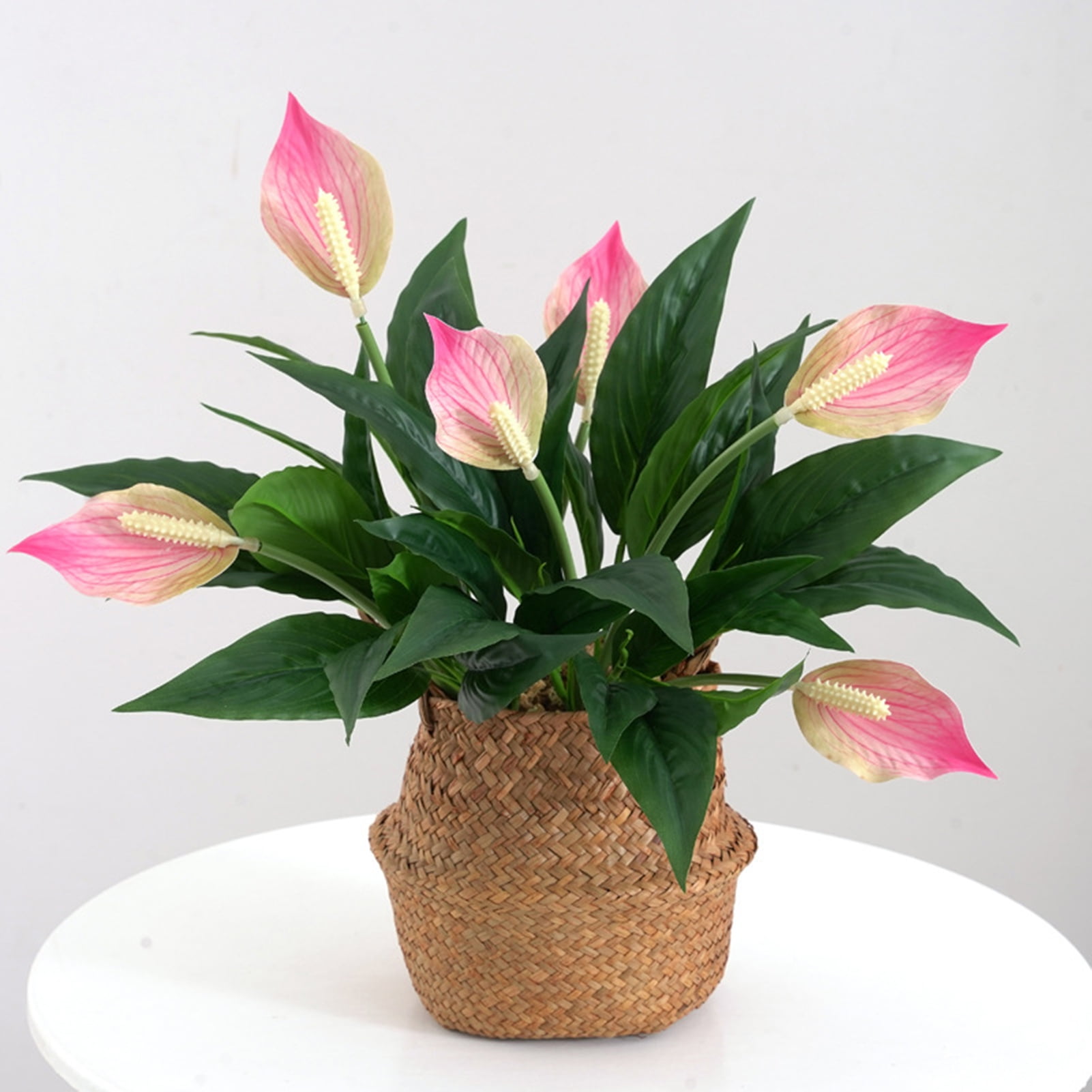 2 Pack Artificial Calla Lily Flowers - 17 Inch Tall Silk Plants For Indoor/Outdoor Decor | White Fake Bonsai For Table Centerpieces