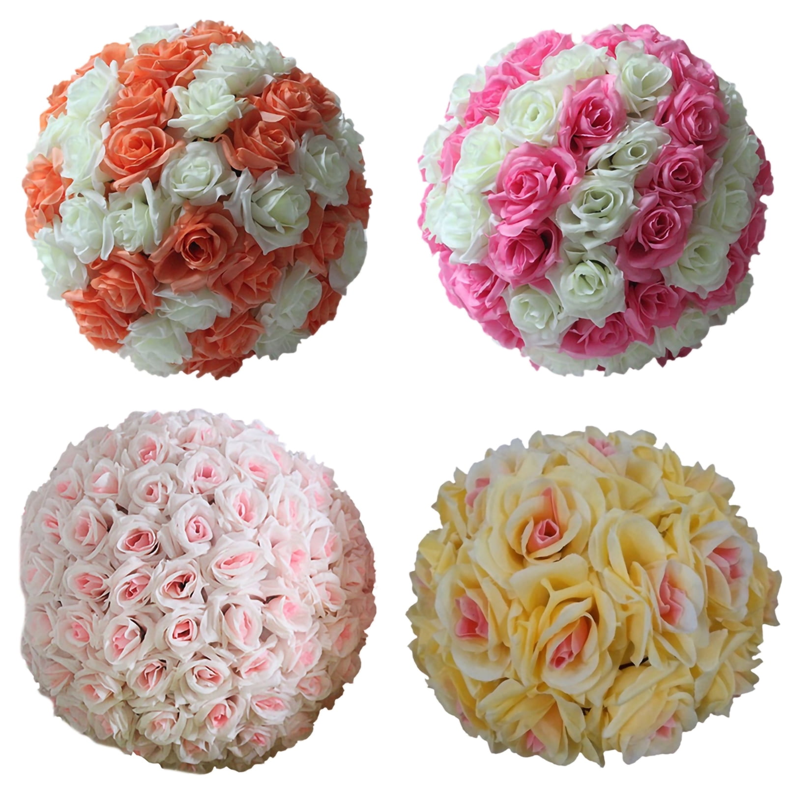 Cheers.US Artificial Flowers Rose Bouquet - Fake Flowers Silk Plastic ...