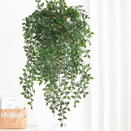 Cheers US Artificial Persian Rattan Fake Hanging Plant Faux Greenary Vine Outdoor UV Resistant Plastic Plants
