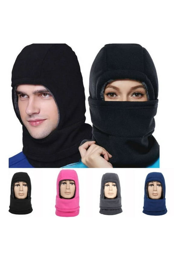 Balaclava Heavy Weight Outdoor Sports Face Mask Men Women Winter Fleece Tactical Cold Weather Ski Mask Windproof Hat Thickened Cold-proof Warm Face Hood Cover