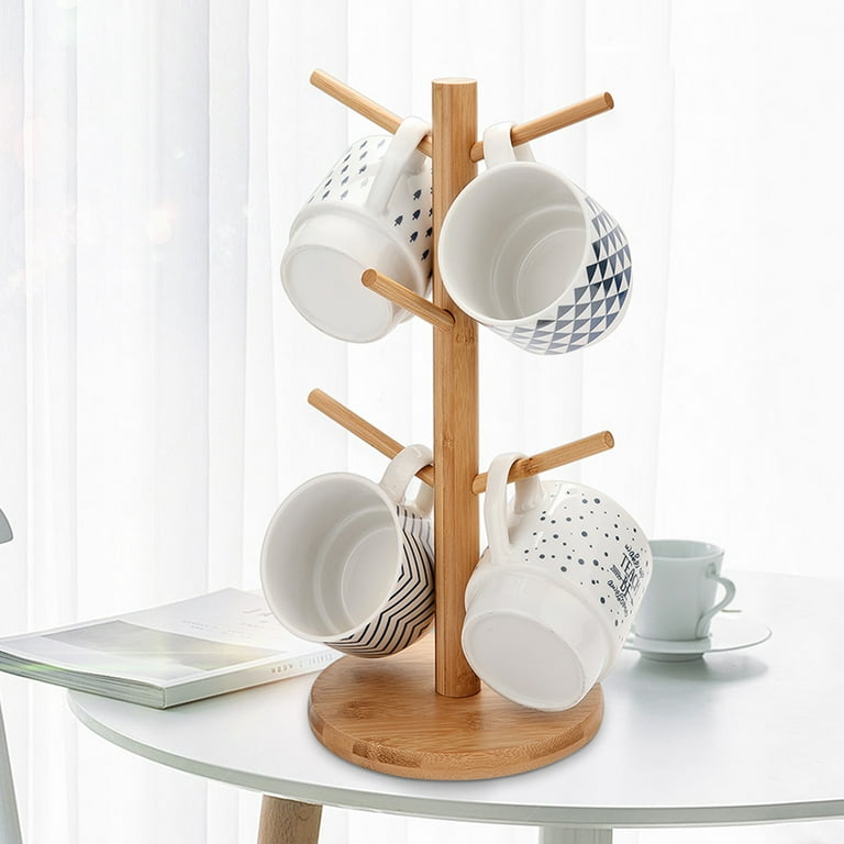 Wooden hanging mug rack hotsell