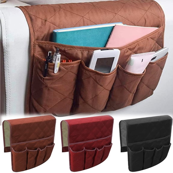 Cheers US Bedside Caddy Organizer Thickened Felt Anti-Slip, Convinient Bed Sofa Desk Hanging Organizer for Waterbottle, Phone, iPad, Magazines, Remotes