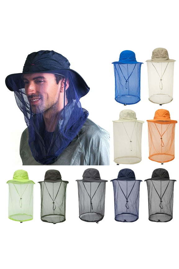 Bee Keeping Beekeeper Veil hat gnats Insect Bug Mosquito Hats Fishing Gardening apicultura Cap with Head net Netting mesh Hood for Men Women