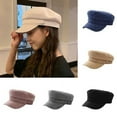 thumbnail image 1 of Cheers.US Beret Hat Solid Color French Artist Women Beret Vintage Style Fine Texture Solid Color 8-Panel Paperboy Cap, 1 of 10