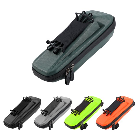 Cheers.US Bicycle Phone Front Frame Bag Hard Shell Multifunction EVA Phone Holder Frame Top Tube Waterproof Handlebar Bike Bag Phone Holder Pouch Cycling Accessories