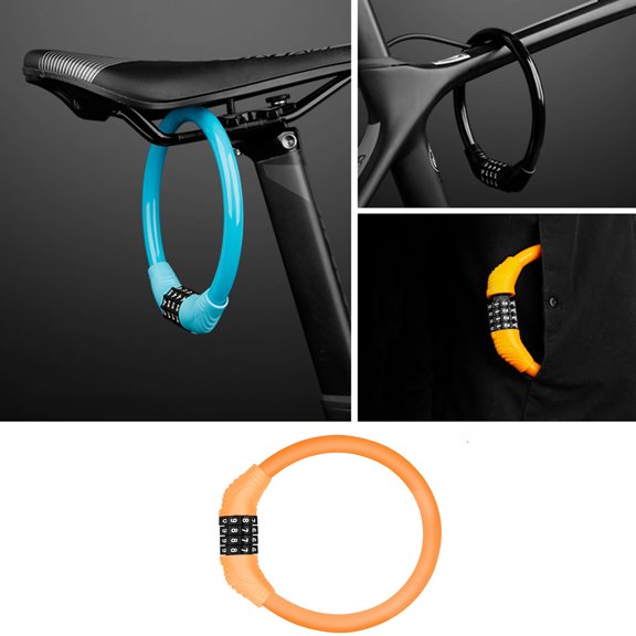 Cheers.US Bicycle Security Anti-Theft Portable Unbreakable Password Safety Ring Lock for Electric Motorcycle Mountain Bike
