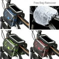 thumbnail image 1 of Cheers US Bike Frame Bag Waterproof Waterproof Bicycle Top Tube Bag Reflective Bike Phone Holder Bag with Mobile Phone Sack Cycling Storage Pouch Bike Front Beam Bag, 1 of 5