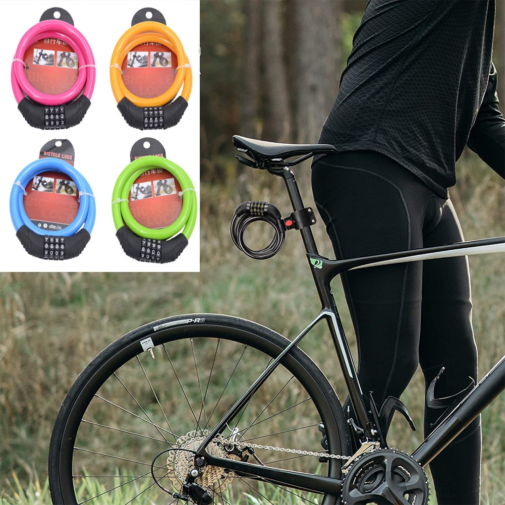 Cheers.US Bike Lock Chain Cable Lock Links Resettable Combo Combination ...