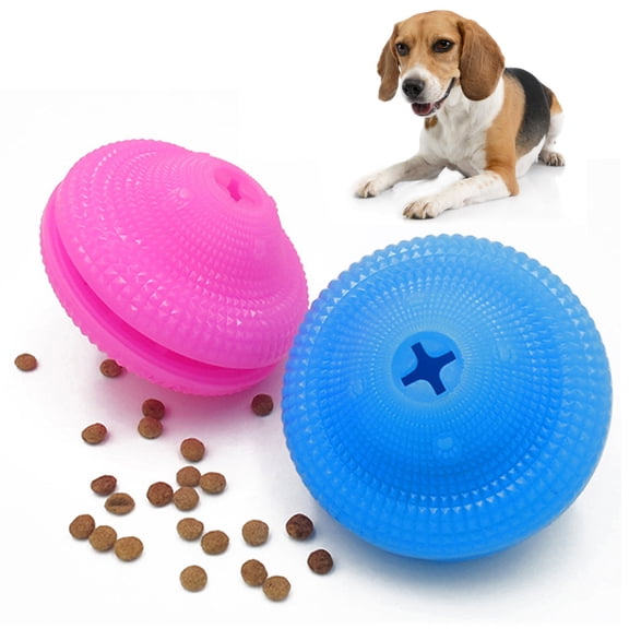 Cheers.US Bite Resistant Teething Toys Balls Dog Pet Food Treat Feeder Chew Tooth Cleaning Ball Exercise Game IQ Training Ball Pet Tooth Cleaning, Chewing, Fetching, IQ Raise Ball Food Toys