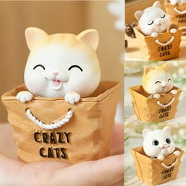 2D Shy Kitty Bobble,Stress Relief Cat Bobble Car Dashboard Decorations