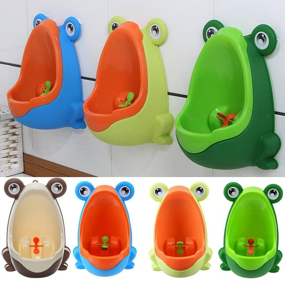 Cheers.US Boy's Baby Urinal - Frog Pee Training,Frog Shape Potty Training Urinal Cute Frog Standing Potty Training Urinal for Pee Trainer with Funny Aiming Target - Blackish Green
