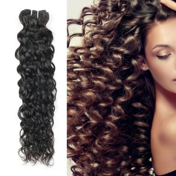 Cheers US Brazilian Water Wave Bundles with Closure Ocean Wave Bundles with Lace Closure Free Part Wet and Wavy Human Hair Weave Bundles with Closure