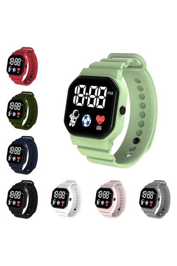 C3-12 Electronic Watch Luminous Life Waterproof Square Dial LED Spaceman Sports Men Women Digital Watch,Luminous, Square Dial, Comfortable for Student