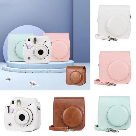 Cheers.US Camera Bag Shock-proof Anti-scratch Portable Mini Digital Camera Retro Faux Leather Protector,Dust-proof, Waterproof, Vintage for Instax Mini 7+