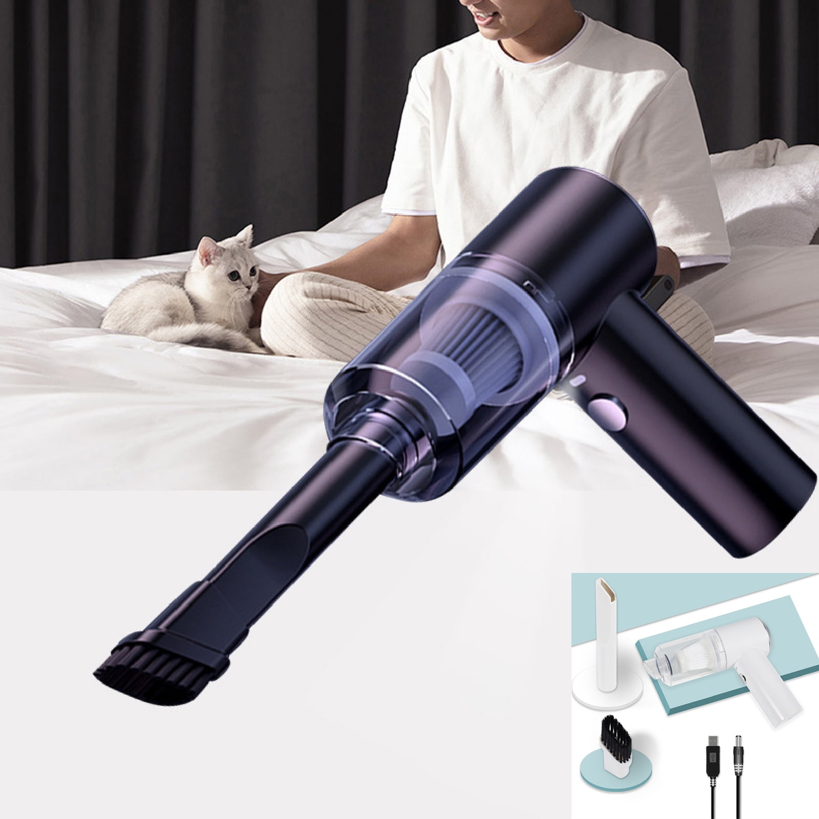 Whall Handheld Vacuum Cordless, Dry Wet Hand Vacuum Cleaner 8500 Pa Suction