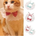 thumbnail image 1 of Cheers.US Cat Collar with Adjustable Rope Tie Bow-knot Decoration Thin Cat Dog Lace Collar Bib Pet Supplies,Fashion, Adjustable, Soft Suitable for Cats and Dogs, 1 of 7
