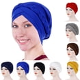 thumbnail image 1 of Cheers.US Chemo Cancer Head Hat Cap Ethnic Bohemia Pre-Tied Twisted Braid Hair Cover Wrap Turban Headwear, 1 of 5
