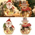 thumbnail image 1 of Cheers.US Christmas Decorations LED Wood Snowman Sign Holiday Xmas Home Decor Wooden Snowmen Screen Rustic Decorative Ornaments for Table Top Fireplace, 1 of 7