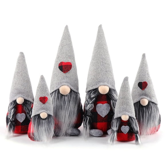 Cheers.US Christmas Gnome Plush Doll, Handmade Swedish Tomte Figurines Tomte Santa Nordic Plush Elf Doll Faceless Christmas Ornaments Table Decor Present