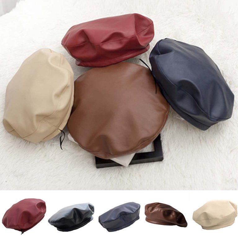 Cheers.US Classic Leather French Beret Hat for Women  display picture 1