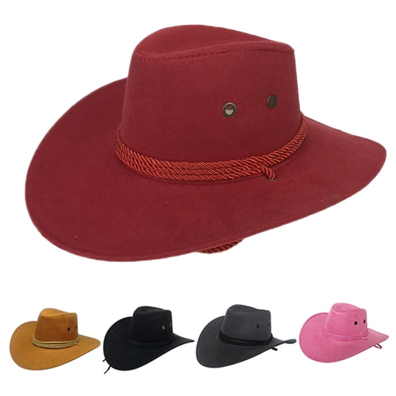 Cheers.US Classic Wide Brim Western Cowboy Hats for Women Men