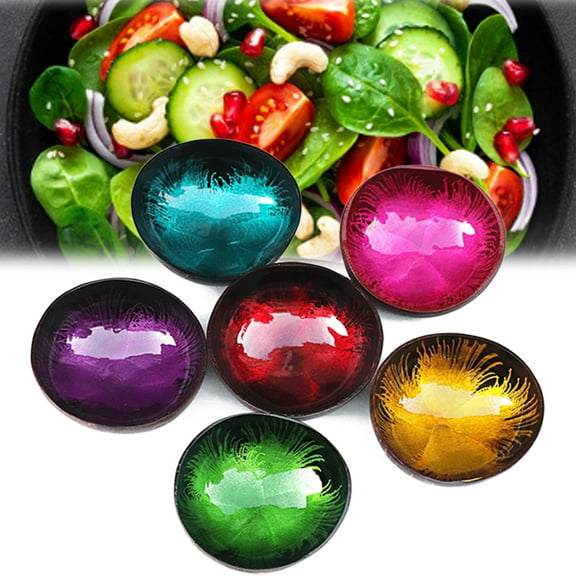 Cheers.US Coconut Shell Key, Candy Bowl Table Key Storage Section Coconut Bowl Ink Creative Ornament Creative Storage Bowl Serving Bowls Candy Container Nuts Holder