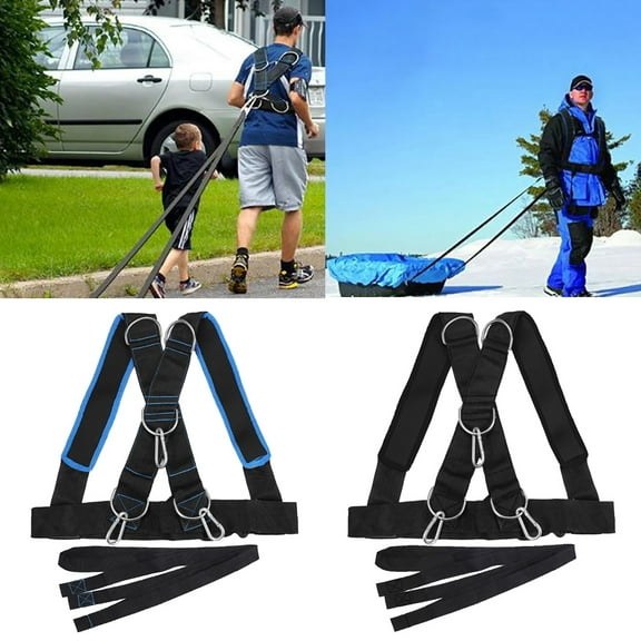 Cheers.US Cord Multi-Sport Resistance Training Kit Sled Shoulder Weight Bearing Training Strap Improve Strength, Power, Agility, Vertical Jumping, Sprint Speed Belt Trainer