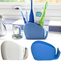 Cheers.US Creative Cute Silicone Whale Toothbrush Holder for Kids - Toothpaste Storage Organizer - Plastic Bathroom Tidy Storage Assistant for Bathroom Sink and Countertop