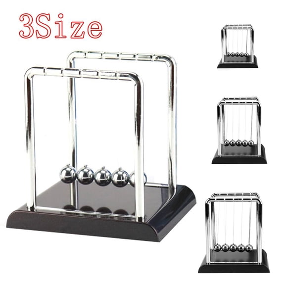 Cheers.US Desk Table Decor Metal Pendulum Ball Newton Ball Physics Science Pendulum Steel Balance Ball for Office Physics Teacher Toys