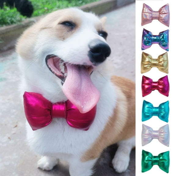 Cheers US Dog Bow Ties, Pet Neck Bows, Bulk Pet Bowties with Adjustable Collar, Grooming Bowknot for Christmas Birthday Holiday Valentine Party Dog Photography Accessories Gift