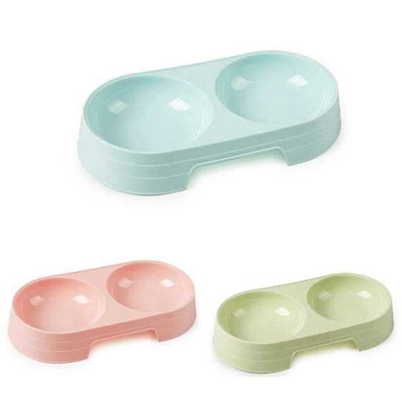 Cheers.US Dog Cat Bowls Premium Pet Bowls Double Plastic Dispenser Bowl Food Water,Feeder Cats Small Dogs Dog Cat Food