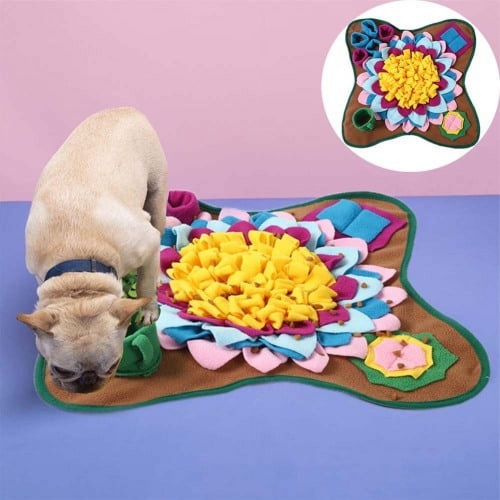 Cheers.US Dog Snuffle Mat DIY Anti-deformed Felt Cloth Nose Training Dog  Puzzle Mat Bite Resistant, Creative, Relieve Stress,Tear Resistant,  Washable, Soft for Pet Dog 
