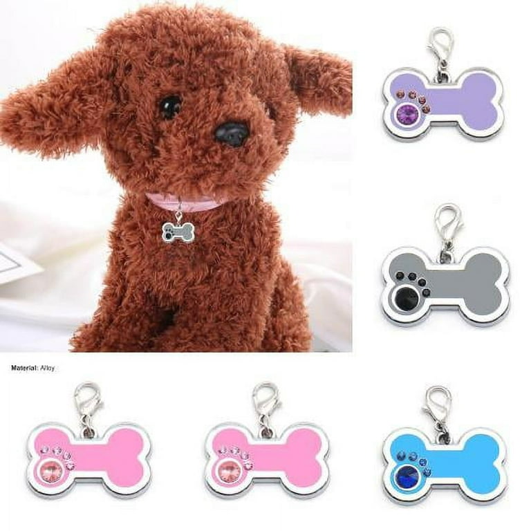 Cheers.US Dog Tag Bone Shape Decor Accessories Engravable Shiny