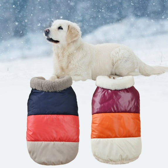 Cheers.US Dog Winter Coat,Puppy Puffer Jacket Warm Padded Pet Snow Vest Cute Windproof Dog Clothes Doggy Warm Waterproof Outdoor Lightweight Small Dog Hoodie