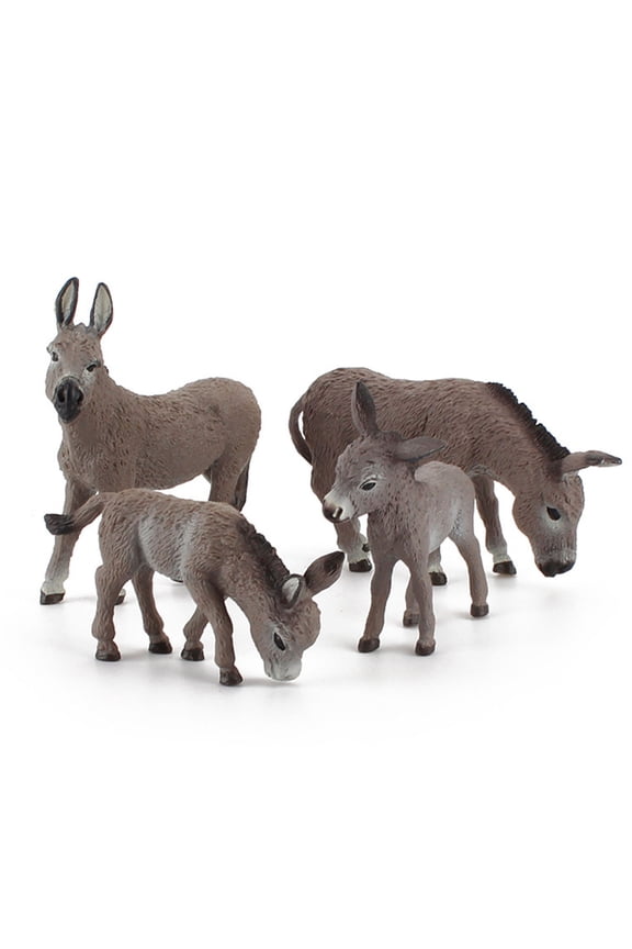 Donkey Model Convenient Delicate Animal Wild Donkey Toy for Home Farm Donkey Educational Figurine for Kids Ages 3-8