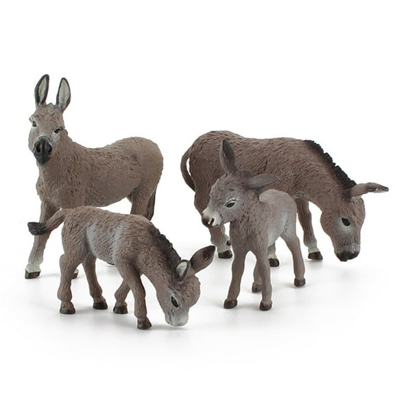 Cheers.US Donkey Model Convenient Delicate Animal Wild Donkey Toy for Home Farm Donkey Educational Figurine for Kids Ages 3-8
