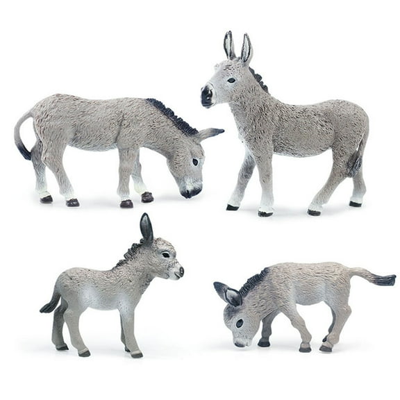 Cheers.US Donkey Model Figurine Decorative Smooth Surface Lovely Wild Donkey Model Figure for Kids Realistic Toy Figurine Model For Ages 3 and Up