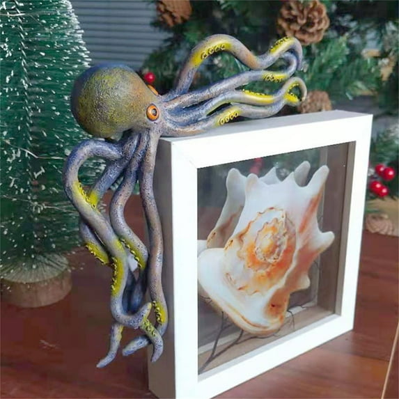 Cheers US Door Frame Elephant Figurine Decor Statues Octopus Elephant Statue Ornaments with Sculpture Resin Wall Sculpture Crafts for Home Living Room Bedroom Decoration