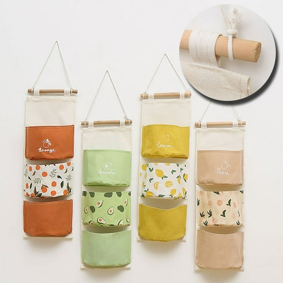 Cheers.US Over The Door Organizer, Door Wall Hanging Storage Bag, Wall Mounted Organizer, Wall Decoration Pocket with 3 Pockets, Closet Door Hanging Organizer for Bedroom, Bathroom