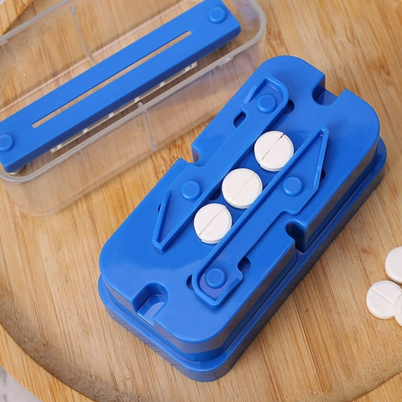 Cheers US Dose Pill Cutter and Splitter with Dispenser, Cuts Pills, Vitamins, Tablets, Stainless Steel Blade, Travel Sized, Assorted Colors Great for Cutting Tablets for You and Your Pet.