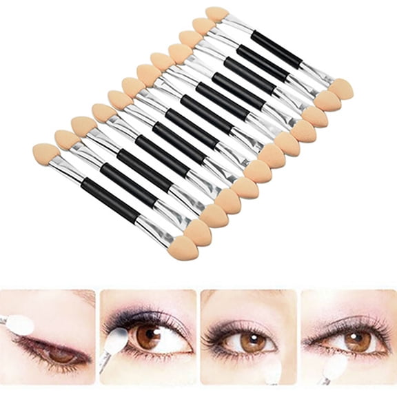 Cheers.US Double Eye Shadow Eyeliner Brush Sponge Applicator Tool Makeup