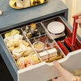 thumbnail image 1 of Cheers US Drawer Organizer Set Dresser Desk Drawer Dividers - Bathroom Vanity Cosmetic Makeup Trays - Multipurpose Clear Plastic Storage Bins for Jewelries, Kitchen Gadgets and Offic, 1 of 7
