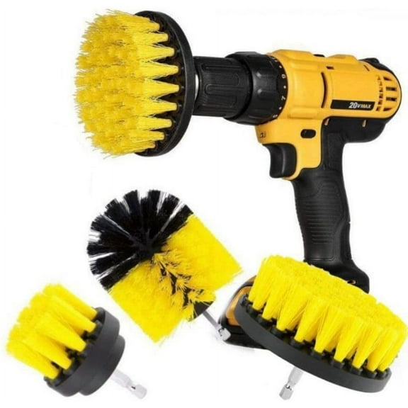Cheers.US Drill Brush 3pcs Scrub Brush Drill Attachment Kit,Time Saving Kit and Power Scrubber Cleaning Kit, for Car, Bathroom, Wooden Floor, Laundry Room Cleaning