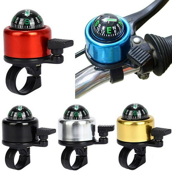 Cheers.US Durable Cycling Alarm Warning Ring-down Horn Bike Bicycle Bell with Compass Bike Bell Loud Crisp Bicycle Bell, Perfect for Both Left and Right Hand
