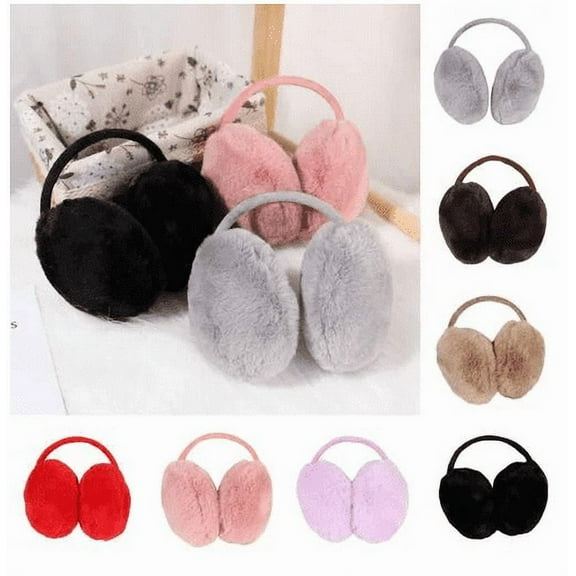 Cheers.US Ear Muffs for Women Winter Ear Warmers Soft %26 Warm Cable Knit Furry Fleece Earmuffs Ear Covers for Cold Weather Lightw