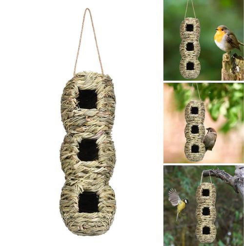 Cheers Us Straw Bird Nest Hanging Grass Bird Hut 30Cm X 10Cm Parakeet Cockatiel Finch preview