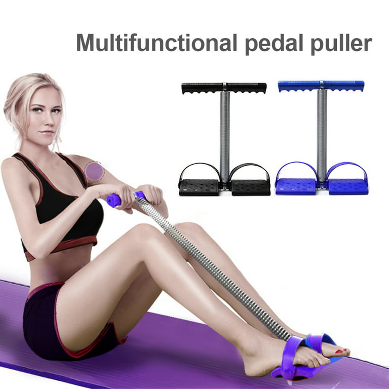Cheers.US Elastic Sit Up Pull Rope Fitness Sit-Up Pull Rope Spring Tension  Band Foot Pedal Abdominal Exerciser